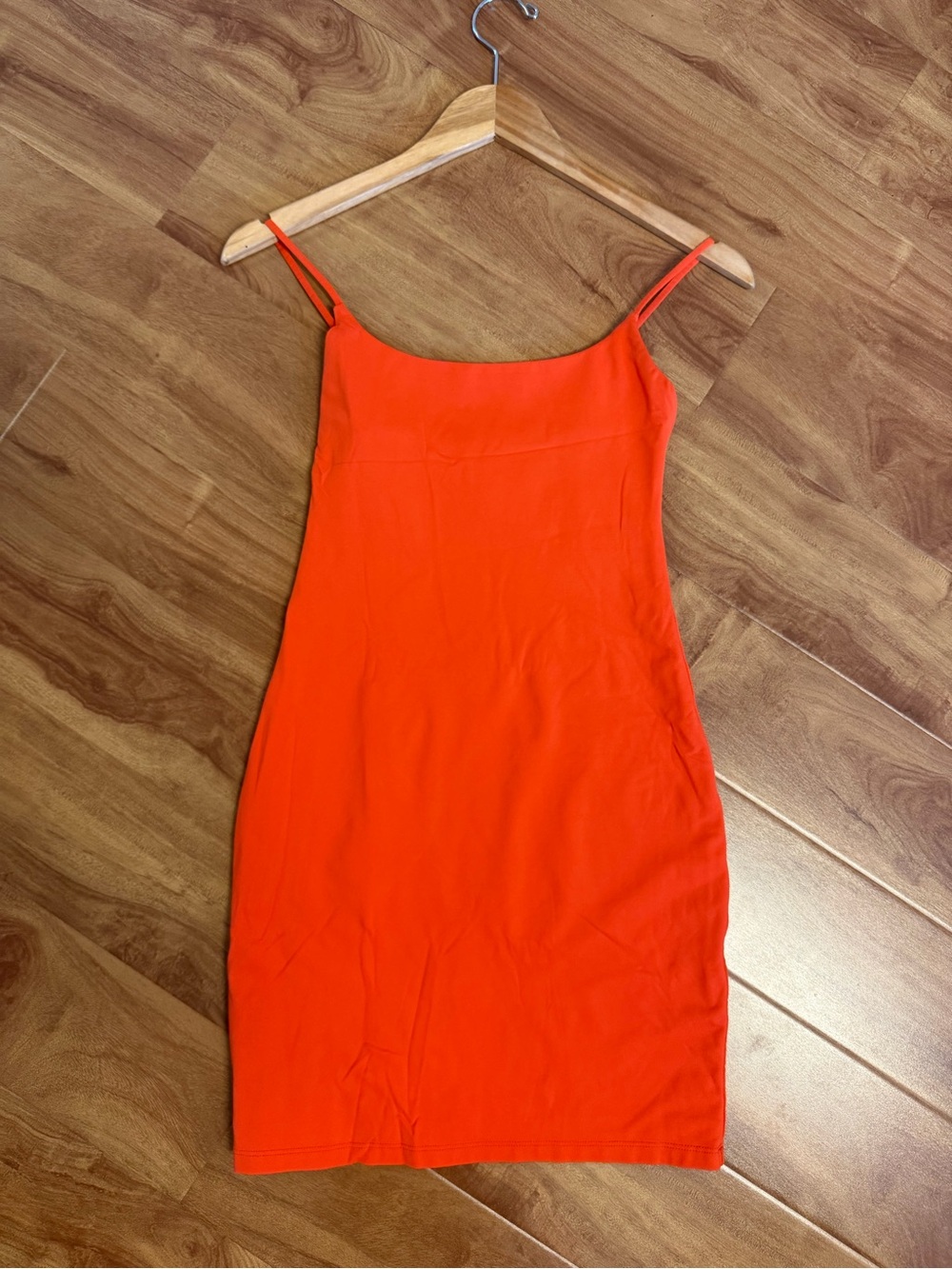 Aritzia Orange Contour Mini Dress